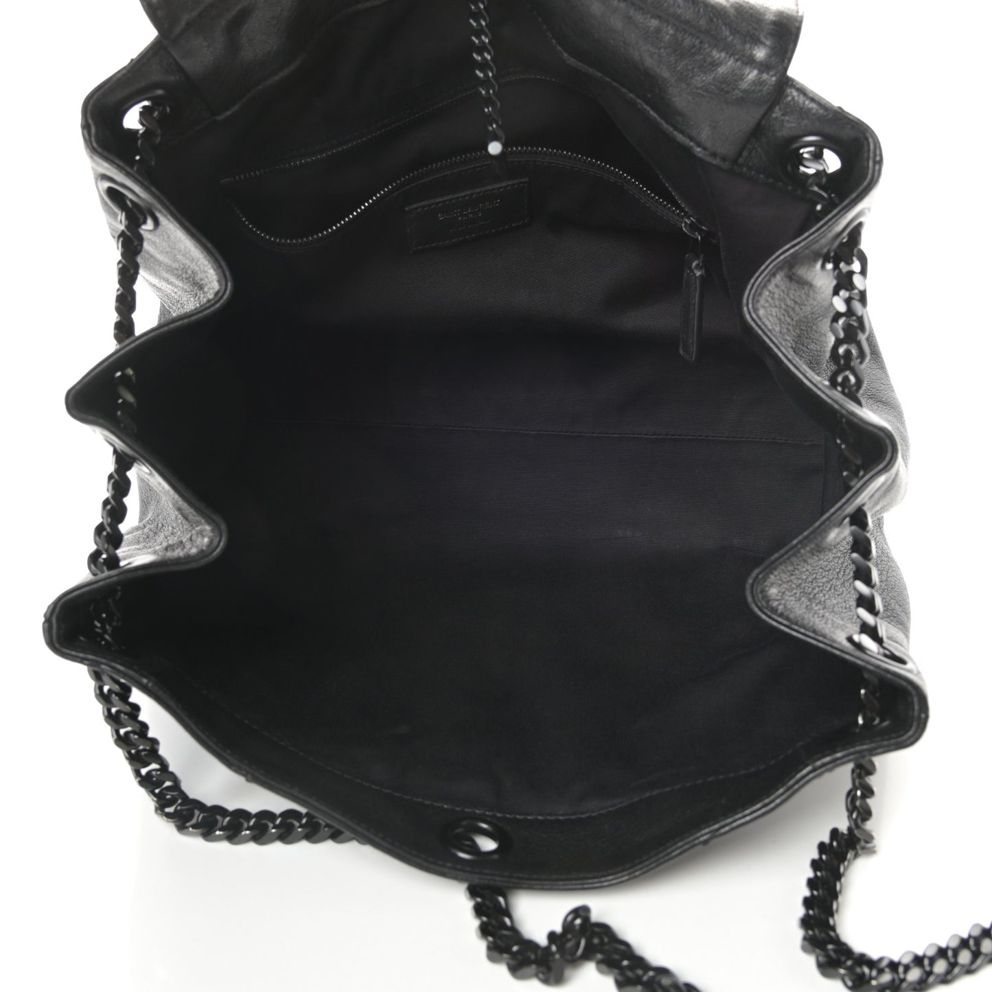 Lambskin Chevron Monogram Medium Nolita Black