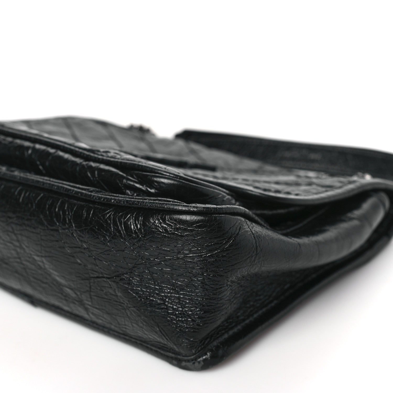 Saint Laurent SAINT LAURENT Crinkled Calfskin Matelasse Monogram Baby Niki Chain Satchel Black 8 of 8