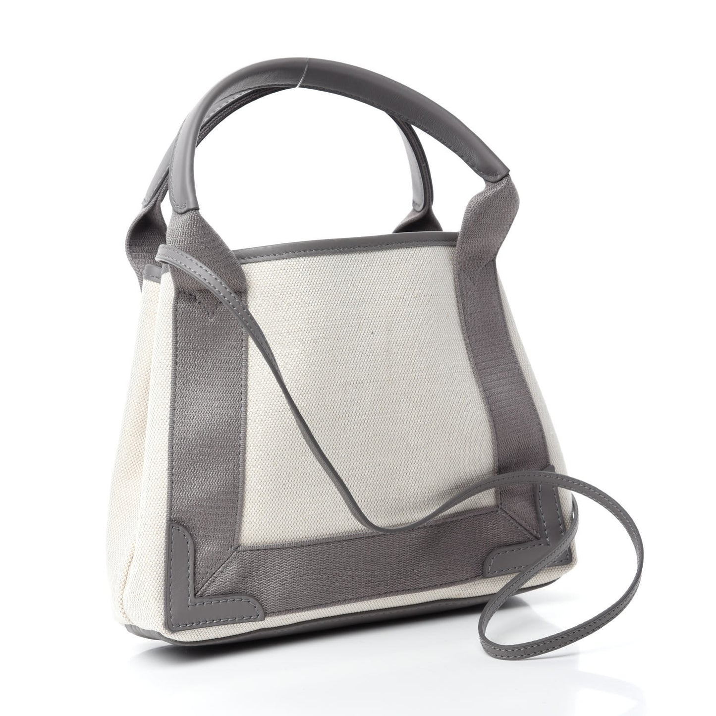 Cotton Canvas Calfskin Navy Cabas XS Grey