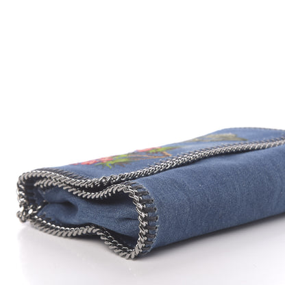 Stella McCartney Eco Denim Embroidered Falabella Crossbody Cerulean 7 of 10