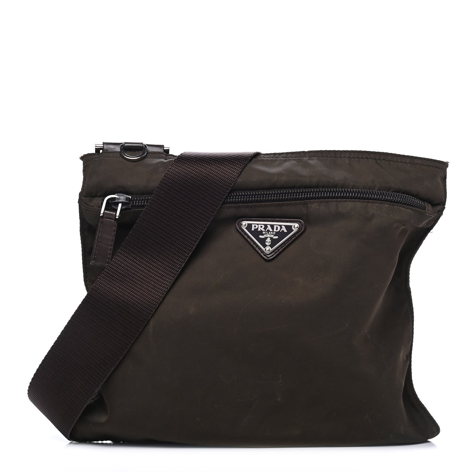 Prada Nylon Vela Sport Flat Messenger Bag Bruciato 1 of 6