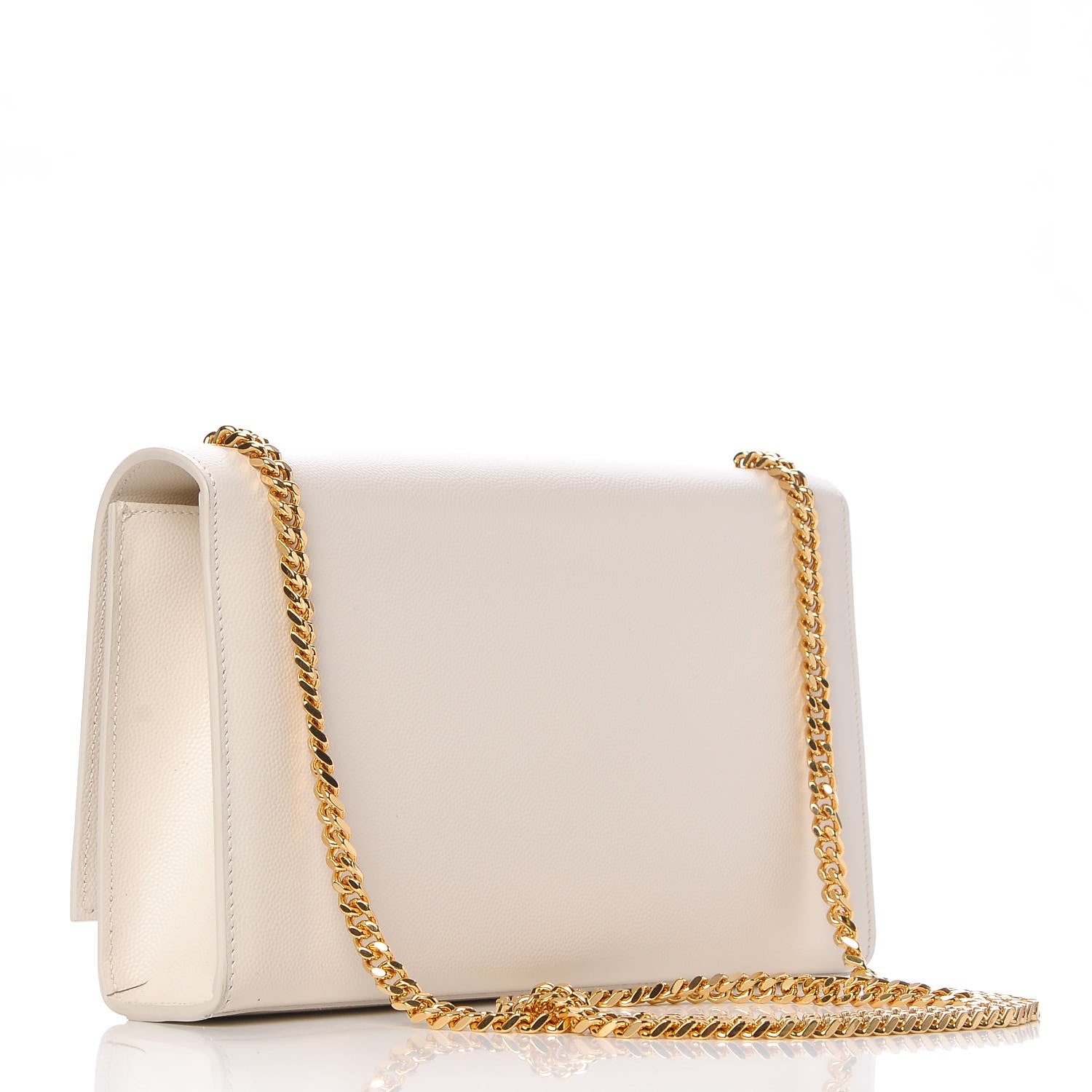 Saint Laurent Grain De Poudre Medium Classic Monogram Kate Satchel Porcellana 4 of 9
