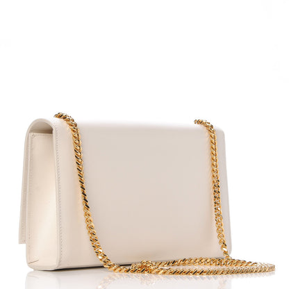 Saint Laurent Grain De Poudre Medium Classic Monogram Kate Satchel Porcellana 4 of 9
