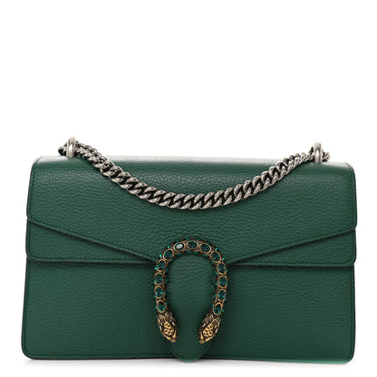Gucci Pebbled Calfskin Small Dionysus Shoulder Bag Emerald 1 of 10
