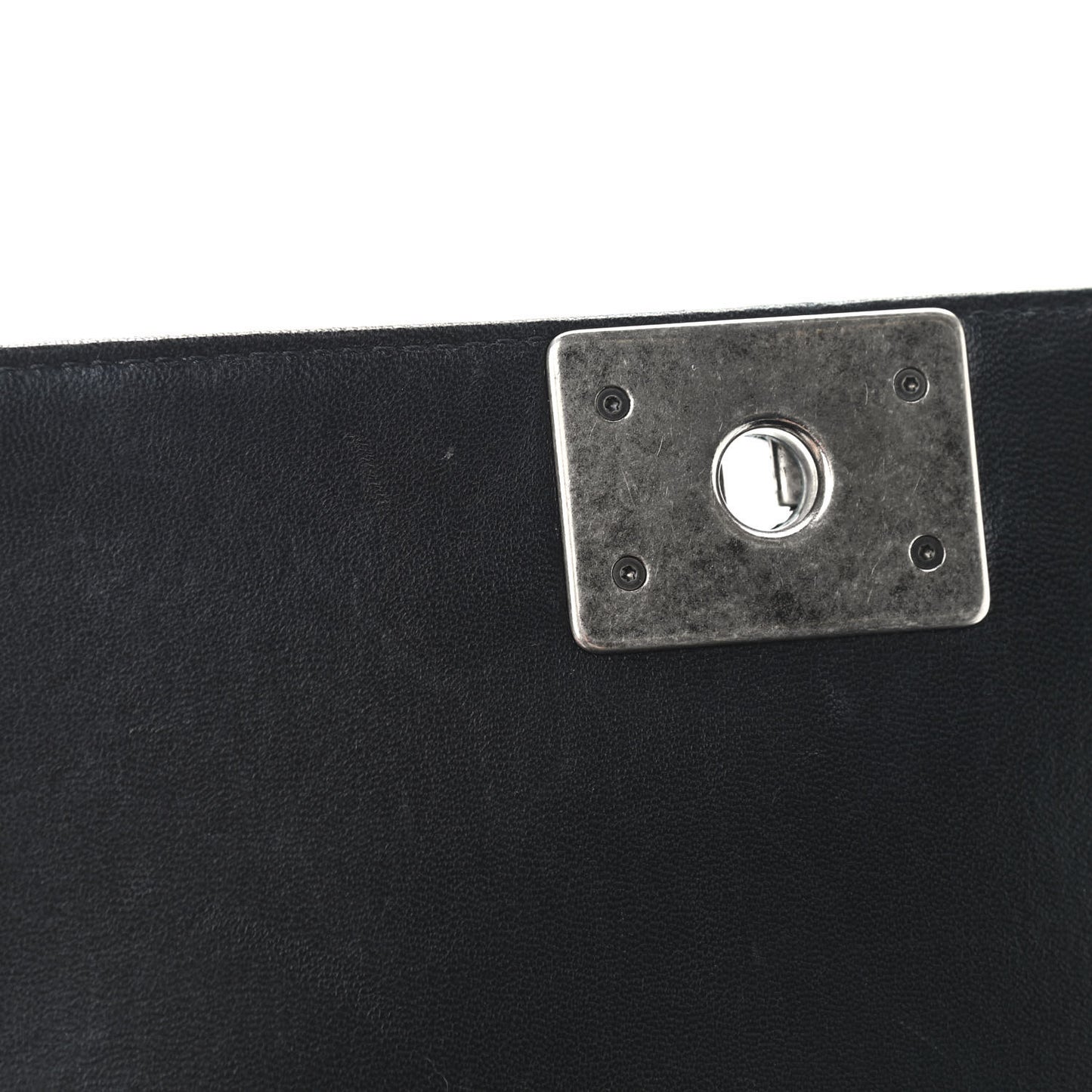Lambskin Quilted Small Boy Flap Black