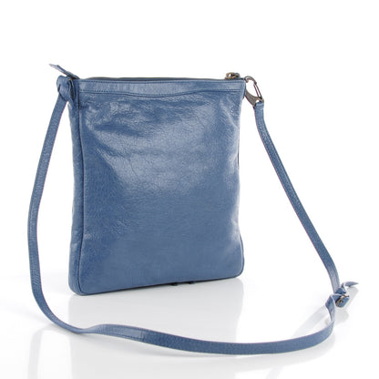Balenciaga Agneau Classic Hardware Flat Crossbody Bleu Persan 3 of 11