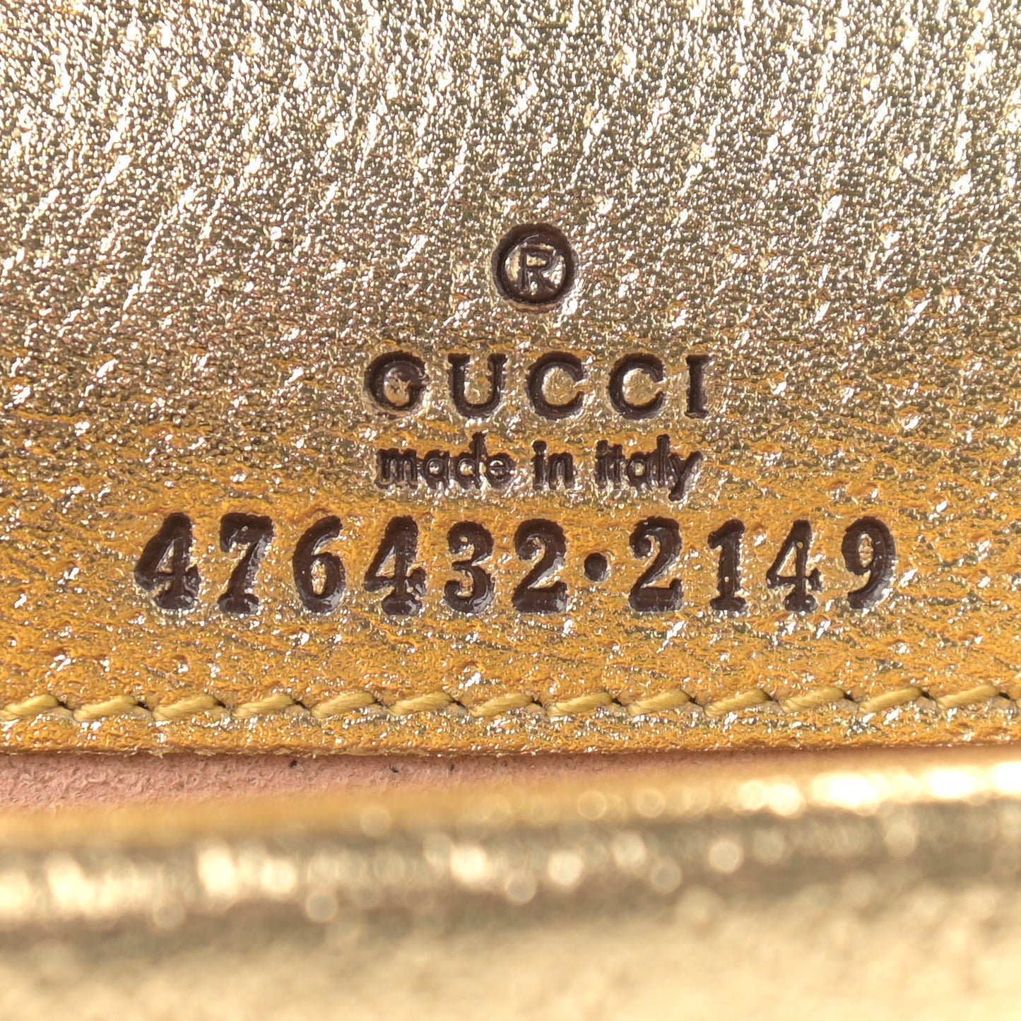 Metallic Calfskin Super Mini Dionysus Shoulder Bag Gold