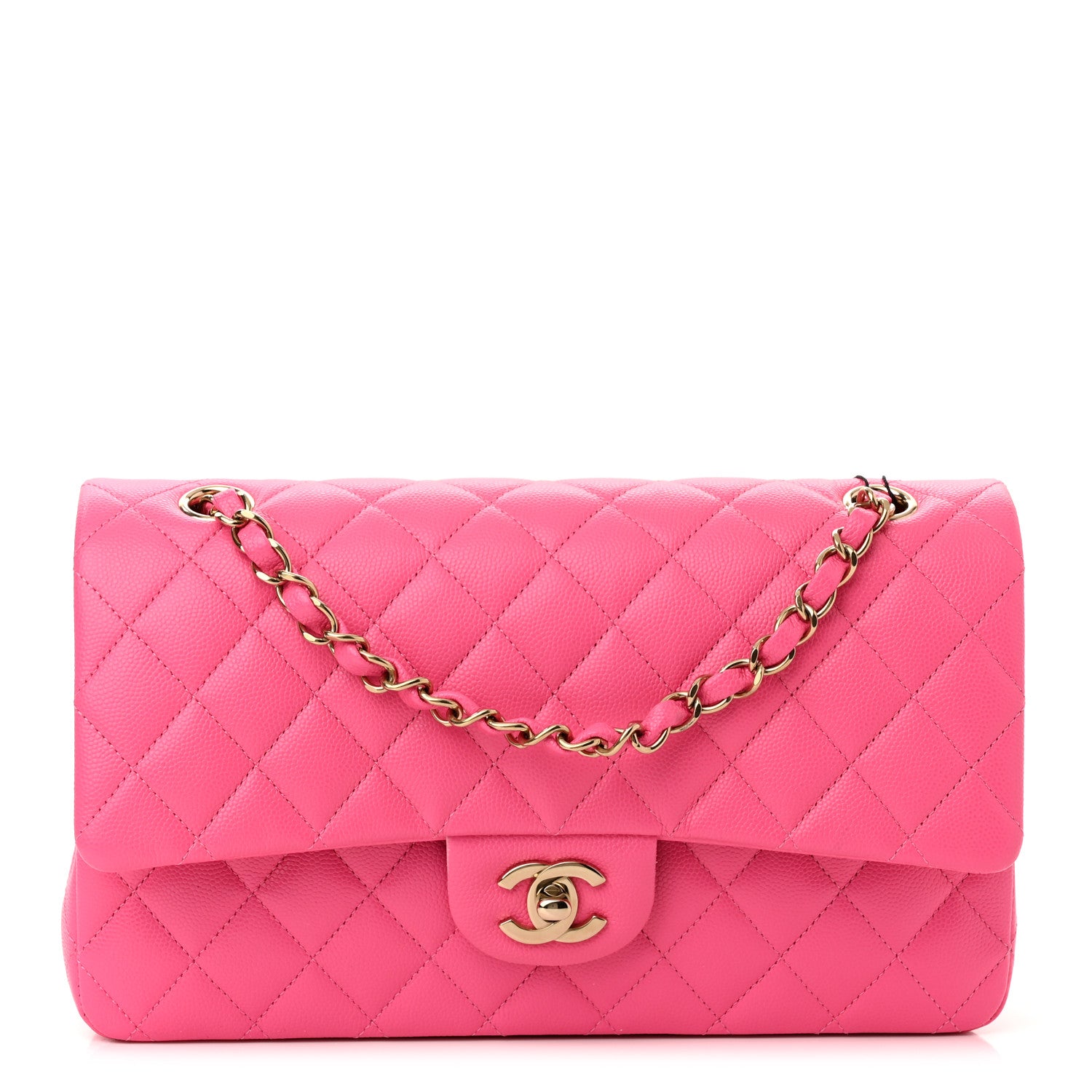 Chanel Caviar Quilted Medium Double Flap Rose 1 of 11