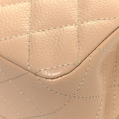 Chanel Caviar Quilted Medium Double Flap Beige 12 of 14