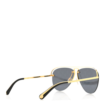 Louis Vuitton Metal Monogram Grease Sunglasses Z1172W Gold 4 of 7