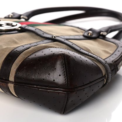 Gucci Canvas Web GG Reins Shoulder Bag Brown 9 of 15