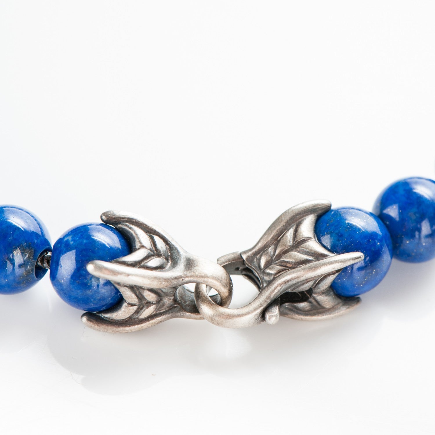 David Yurman Sterling Silver Lapis Lazuli 8mm Spiritual Beads Bracelet 4 of 5