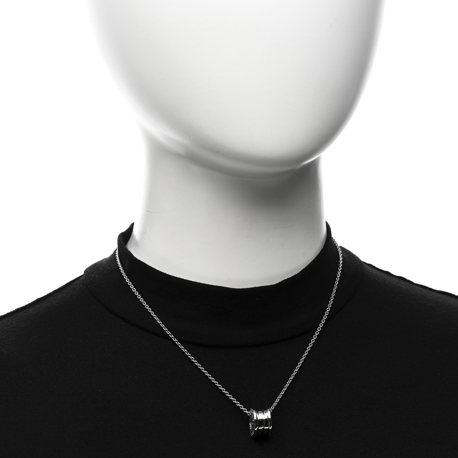 Bulgari 18K White Gold B.Zero1 Pendant Necklace 2 of 4