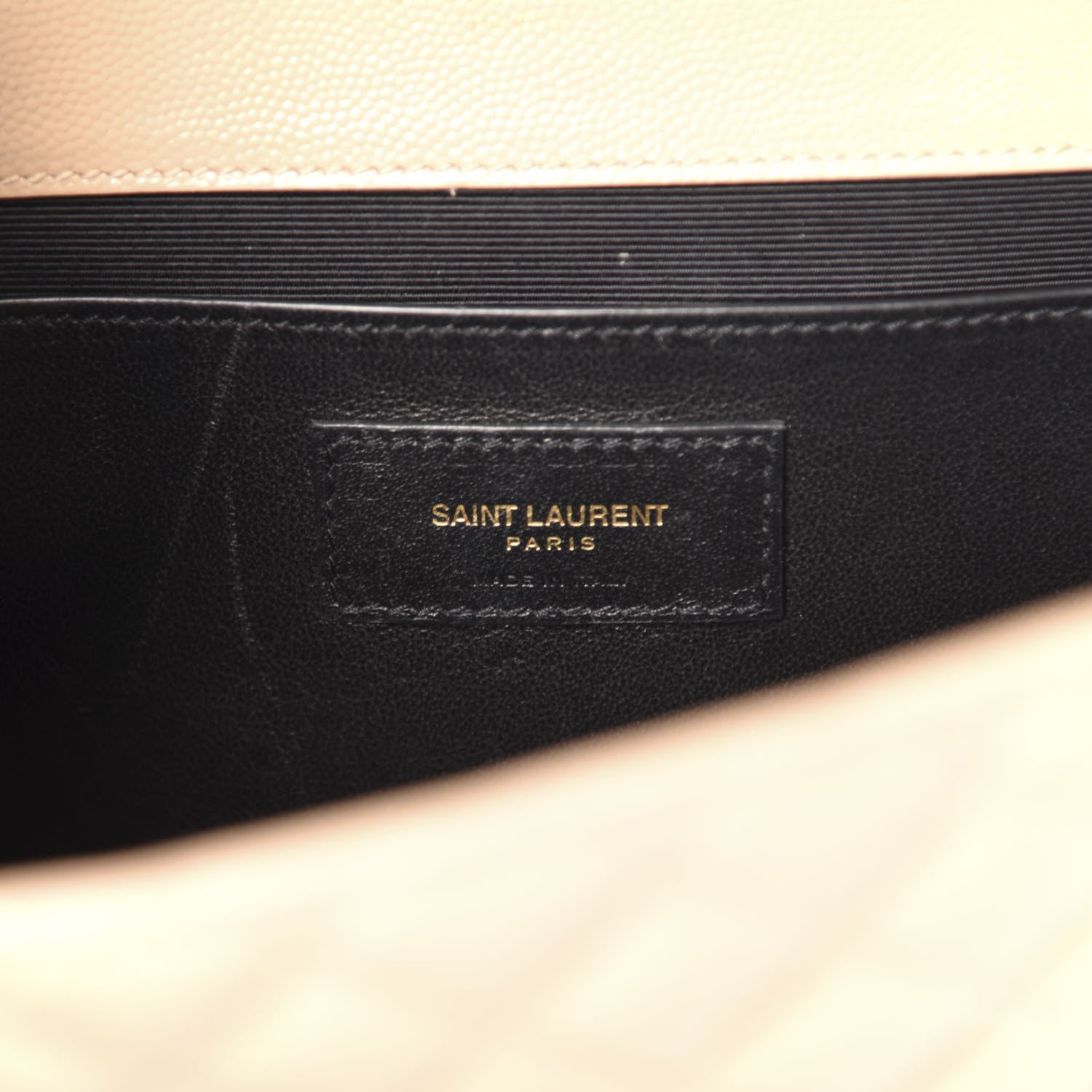 Saint Laurent Grain De Poudre Textured Mixed Matelasse Medium Triquilt Monogram Satchel Dark Beige 6 of 11