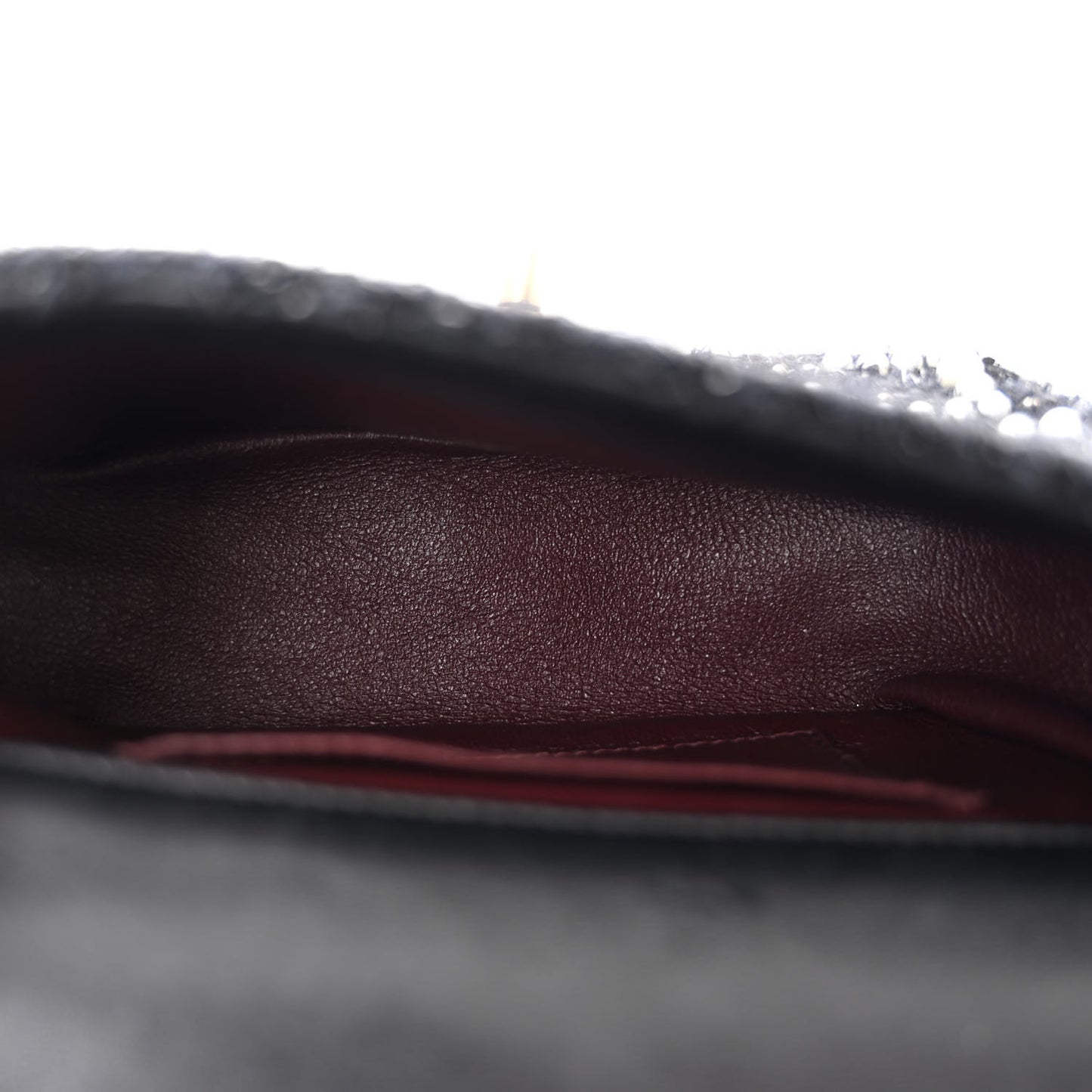 Tweed Pearl Mini Cosmos Flap Black