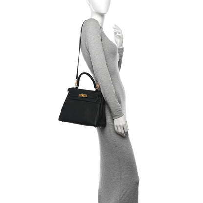Hermes Togo Kelly Retourne 28 Black 2 of 12