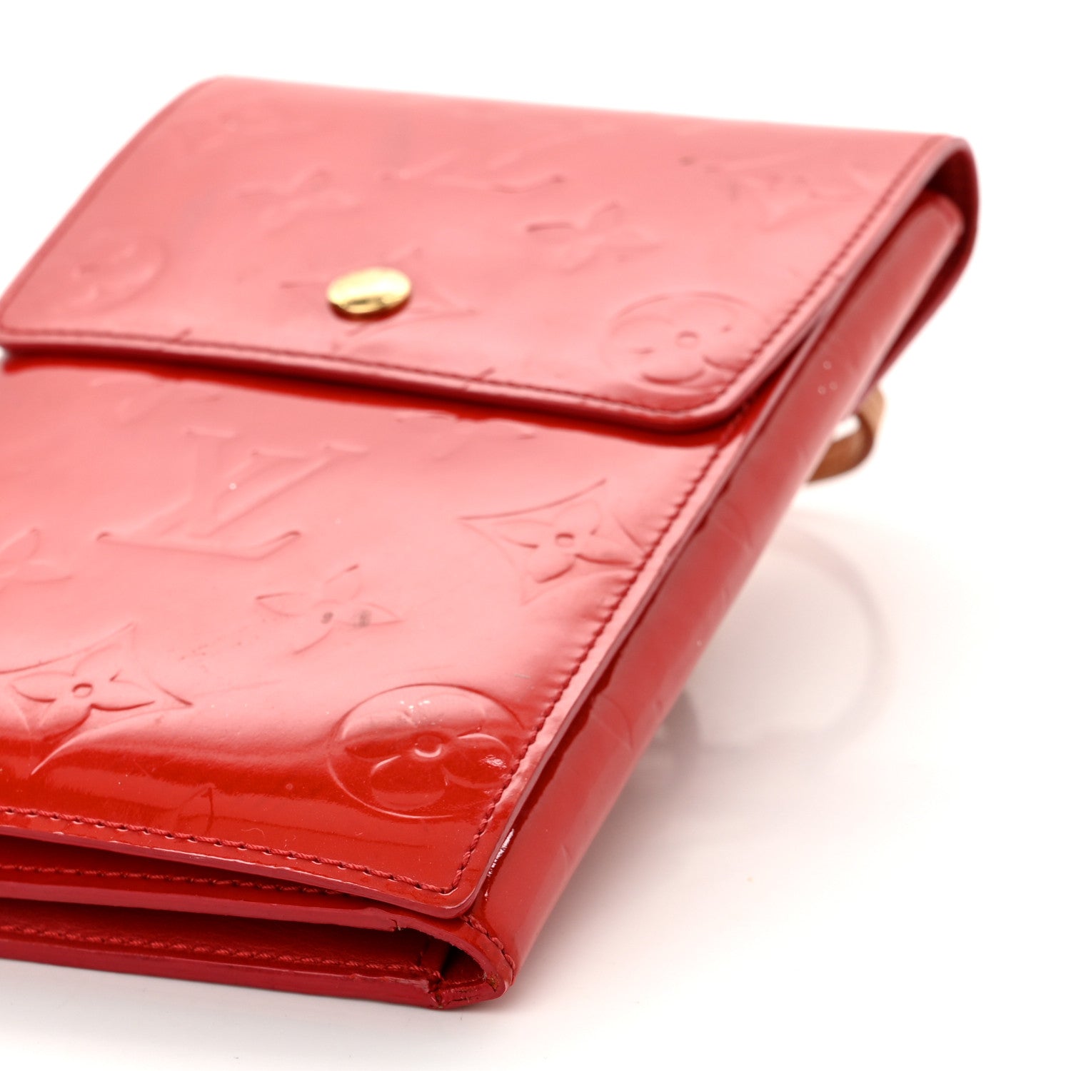 Louis Vuitton Vernis Walker Wallet Red 9 of 12