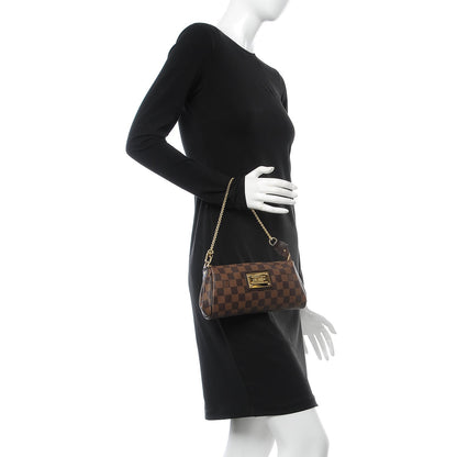 Louis Vuitton Damier Ebene Eva Clutch 2 of 8