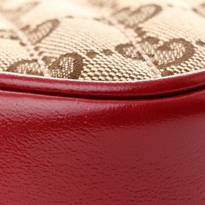 Gucci Monogram Azalea Calfskin Matelasse Diagonal Small GG Marmont Chain Shoulder Bag Beige Ebony New Cherry Red 11 of 12