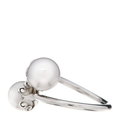 Tiffany Sterling Silver Freshwater Pearl Paloma's Venezia Goldoni Heart Ring 57 8 3 of 7
