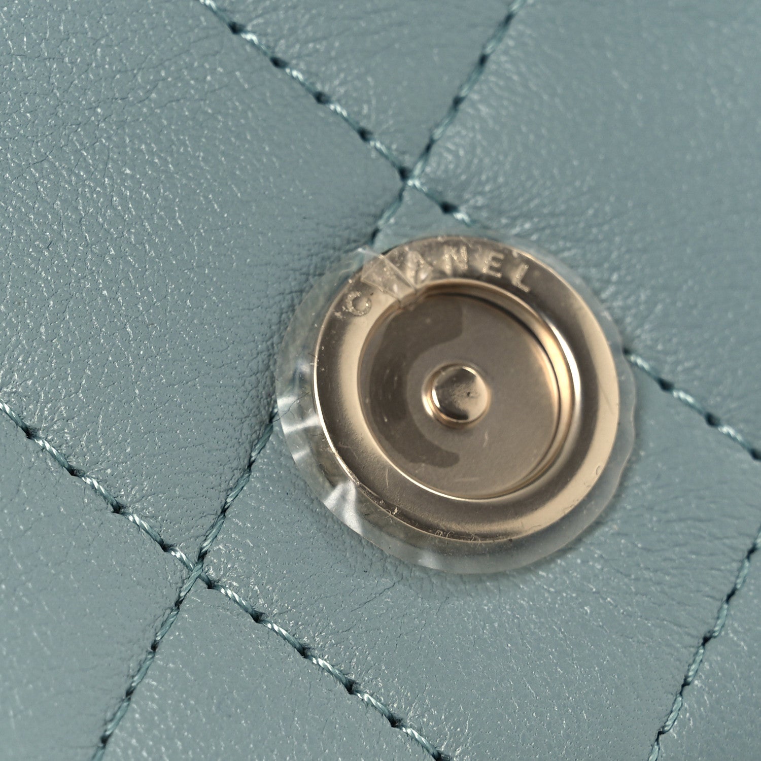 Chanel Lambskin Quilted Small Duma Drawstring Backpack Light Blue 12 of 15