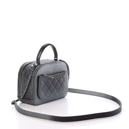 Chanel Metallic Caviar Small Coco Curve Vanity Bag Black Ruthenium 3 of 10
