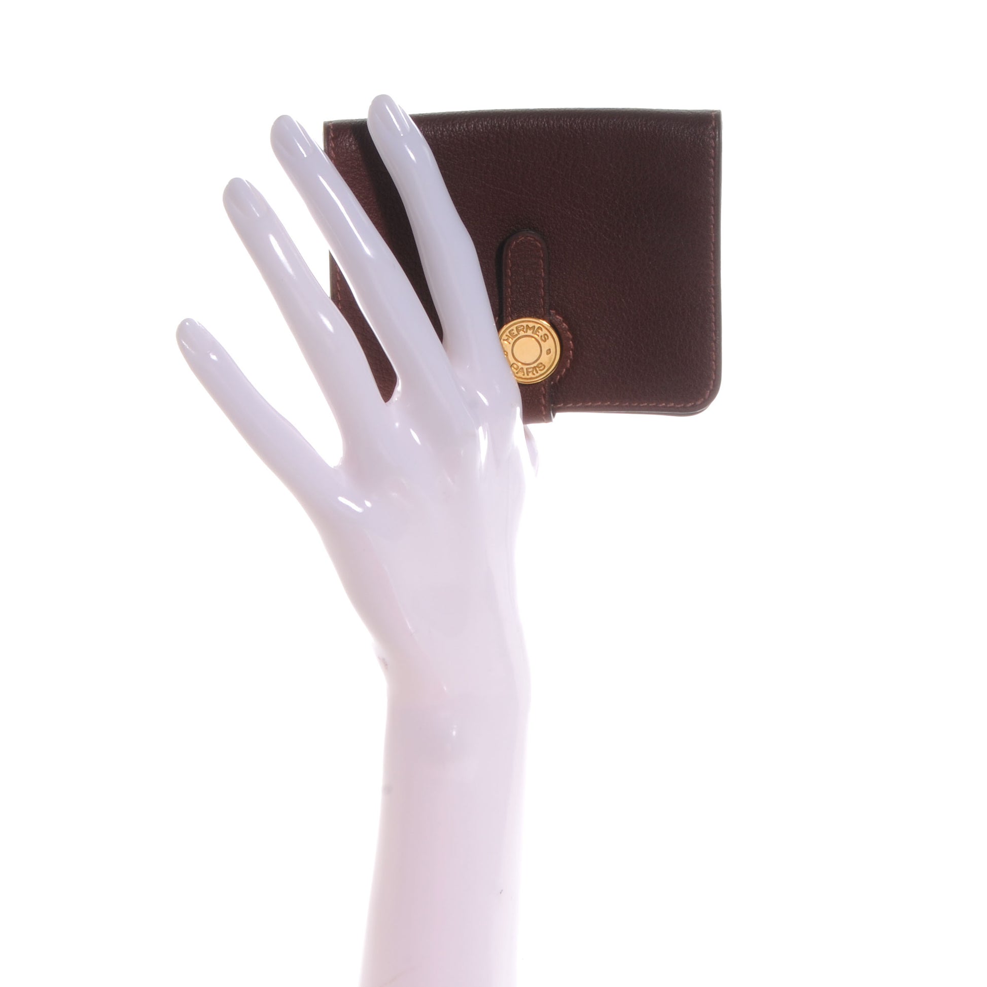 Hermes Togo Dogon Card Case Havane 2 of 8