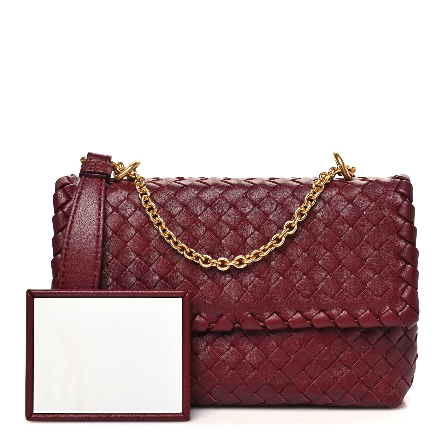 Bottega Veneta Nappa Intrecciato Baby Olimpia Shoulder Bag Bordeaux 3 of 10