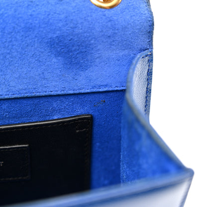 Saint Laurent Grain De Poudre Small Classic Monogram Kate Satchel Royal Blue 12 of 16