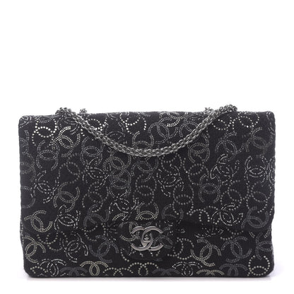 Chanel Tweed Strass Jumbo Pudong Flap Black 1 of 10