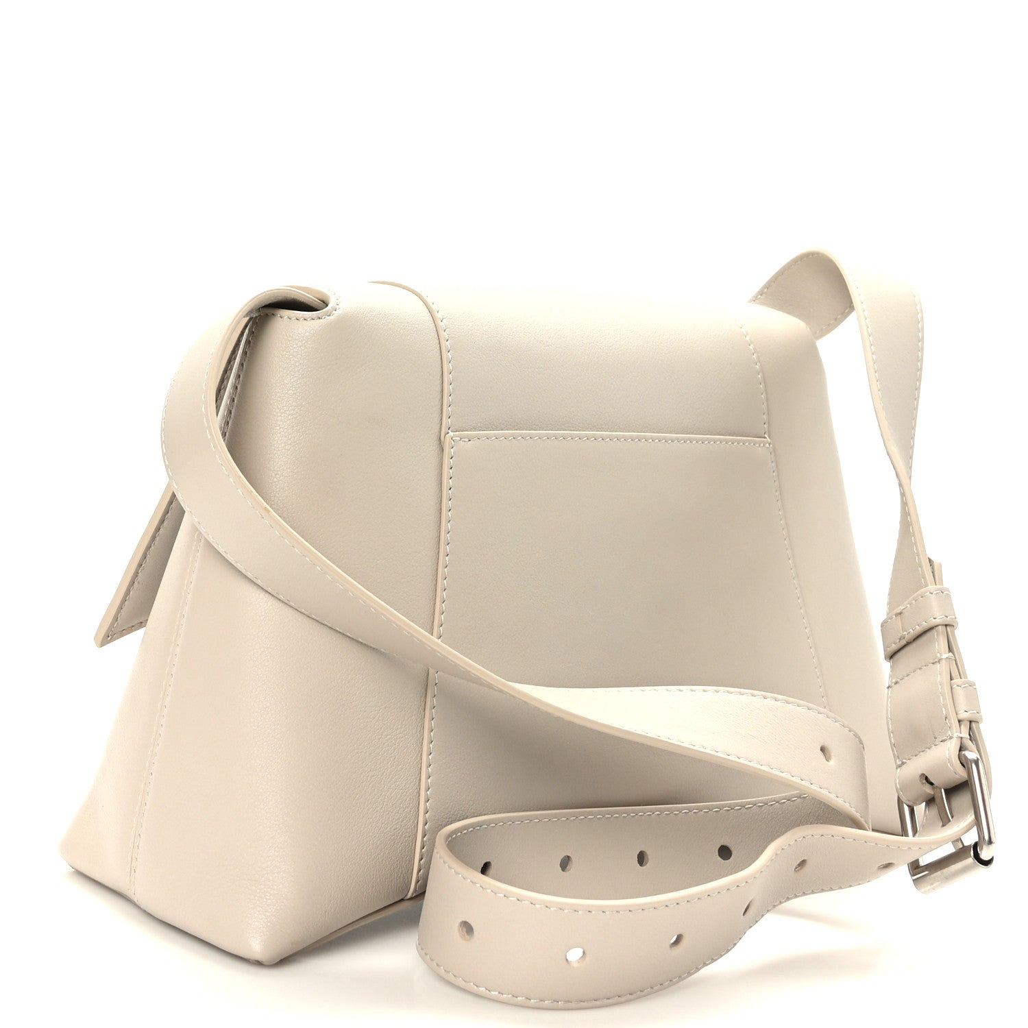 Balenciaga Semi Shiny Smooth Calfskin Small Downtown Shoulder Bag Cold Beige 3 of 9