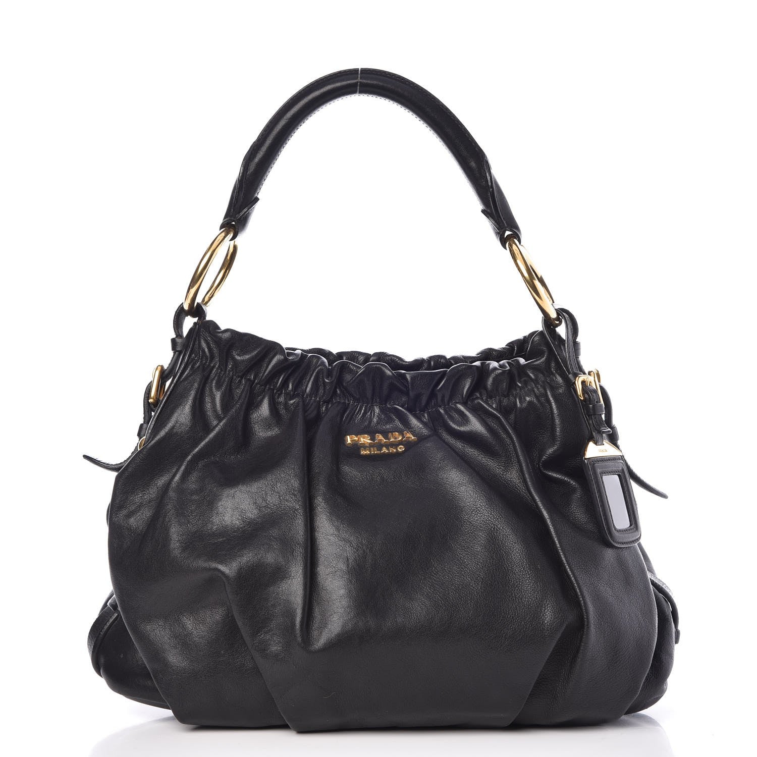 Prada Soft Calf Hobo Black 1 of 9
