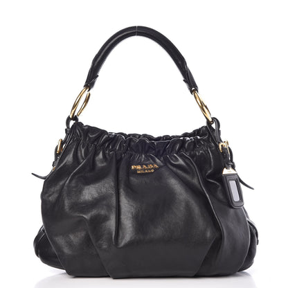 Prada Soft Calf Hobo Black 1 of 9