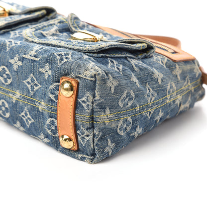 Louis Vuitton Monogram Denim Baggy PM Blue 7 of 10