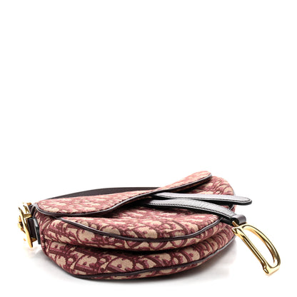 Christian Dior Oblique Saddle Bag Burgundy 4 of 13