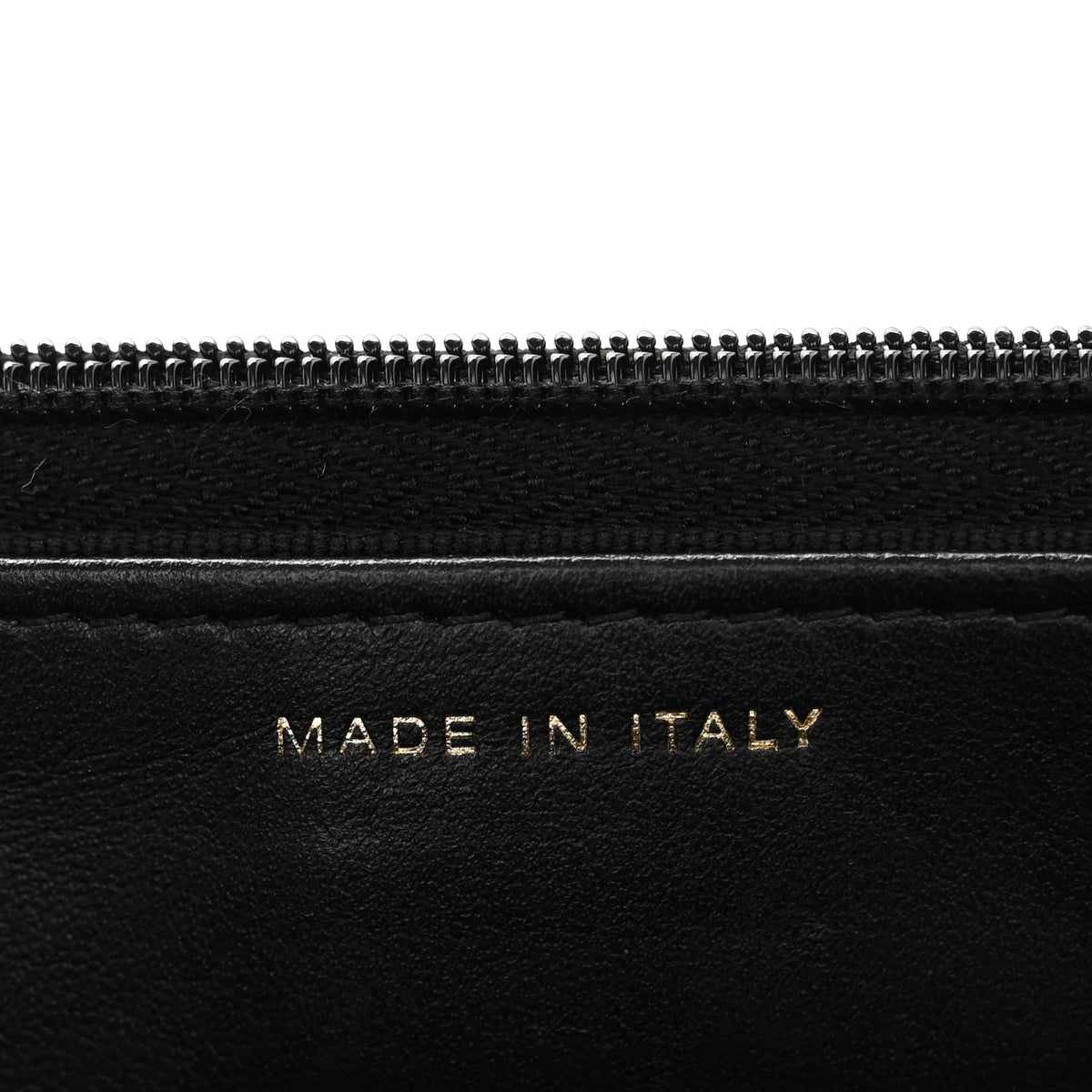 Lambskin Quilted Logo WOC Wallet On Chain Black