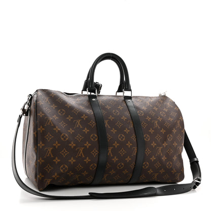 Louis Vuitton Monogram Macassar Keepall Bandouliere 45 2 of 9