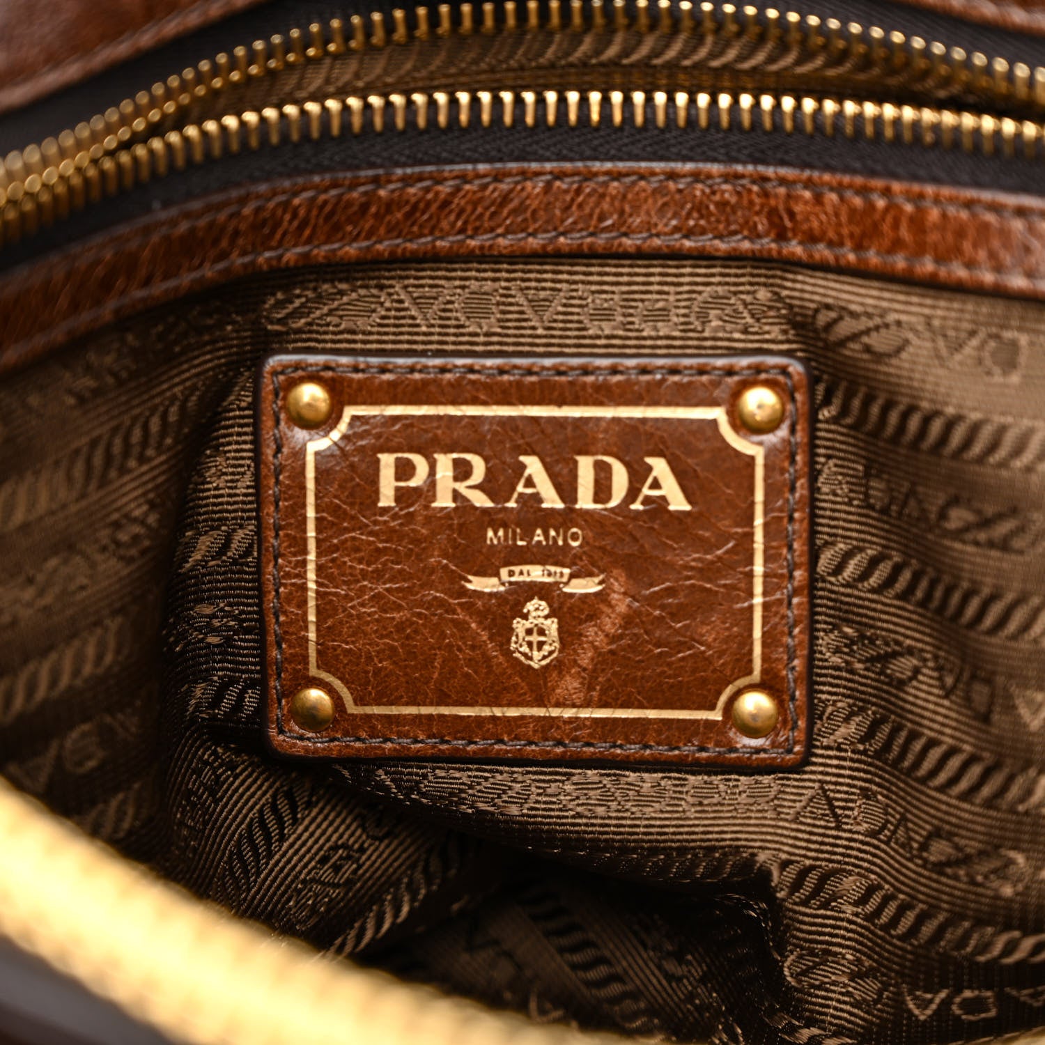 Prada Vitello Shine Shopping Satchel Bruciato 6 of 13