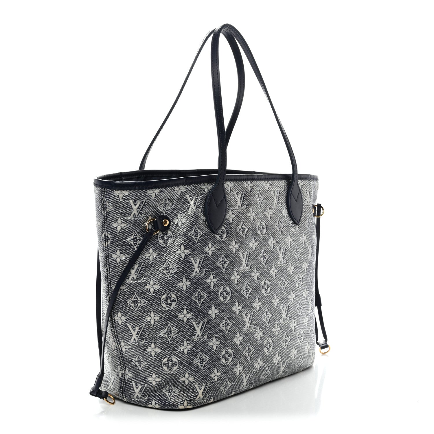 Louis Vuitton Monoglam Neverfull MM Blue 4 of 10