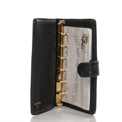 Chanel Caviar CC Small Ring Agenda Planner Black 5 of 8