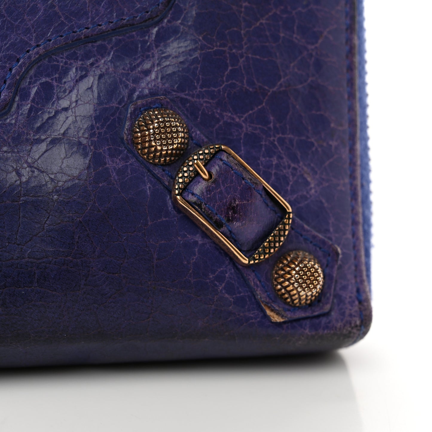 Agneau Giant 12 Gold Hardware Continental Zip Around Wallet Bleu Lavande