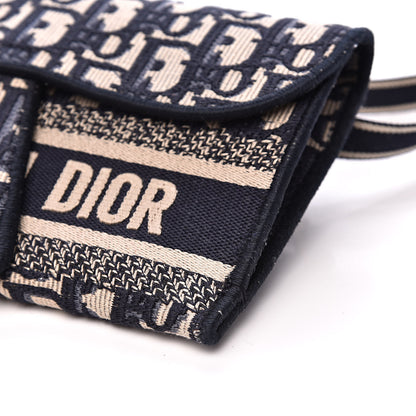 Christian Dior Oblique Slim Saddle Pouch Blue 9 of 9