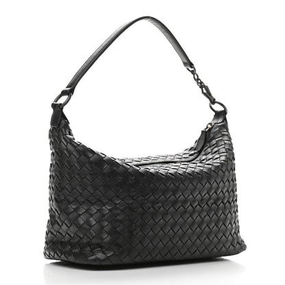Bottega Veneta Nappa Intrecciato Small Shoulder Bag Black 3 of 10