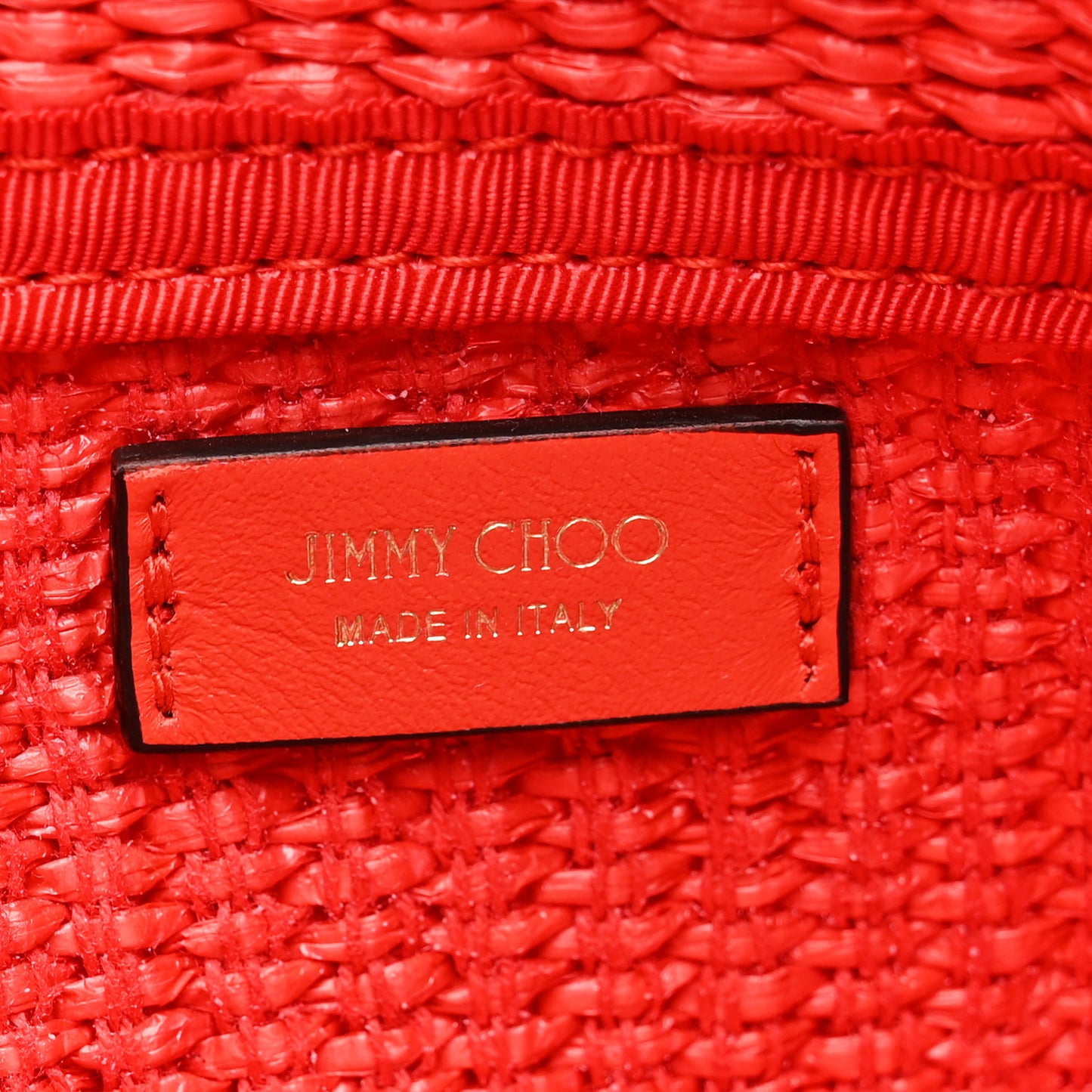 Raffia Embroidered East West Beach Tote Paprika Candy Pink