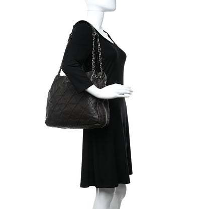 Chanel Calfskin Stitched Expandable Tote Brown 2 of 11