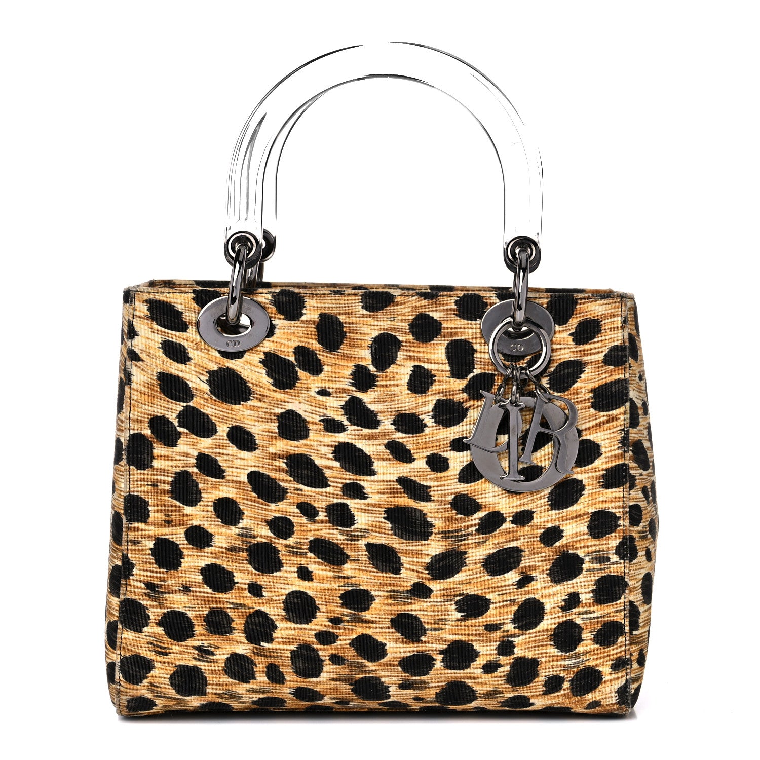 Christian Dior Canvas Leopard Print Medium Lady Dior 1 of 11