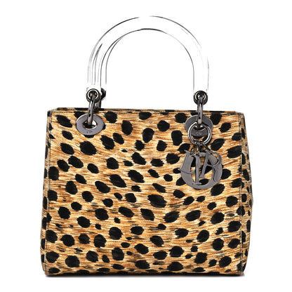 Christian Dior Canvas Leopard Print Medium Lady Dior 1 of 11