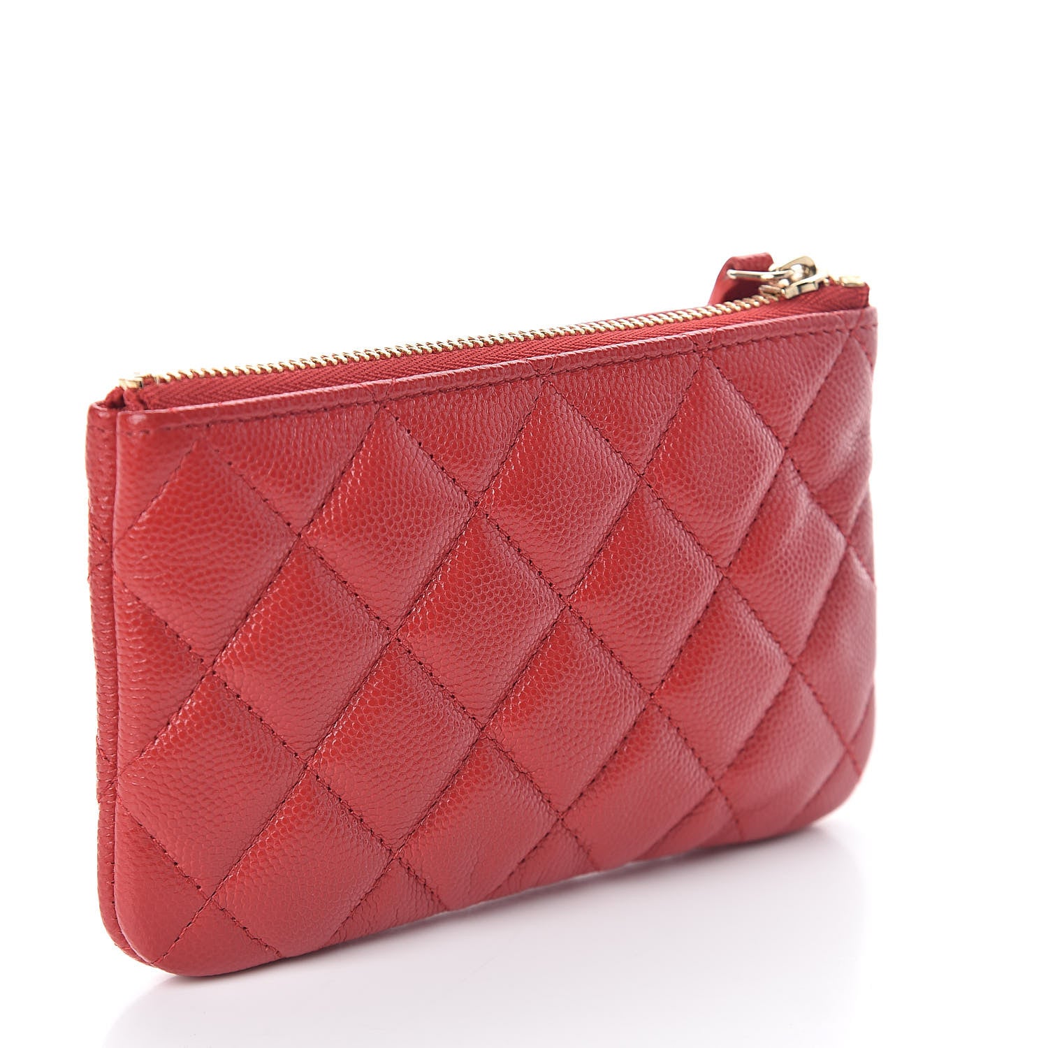 Chanel Caviar Quilted Small Cosmetic Case Red 3 of 7