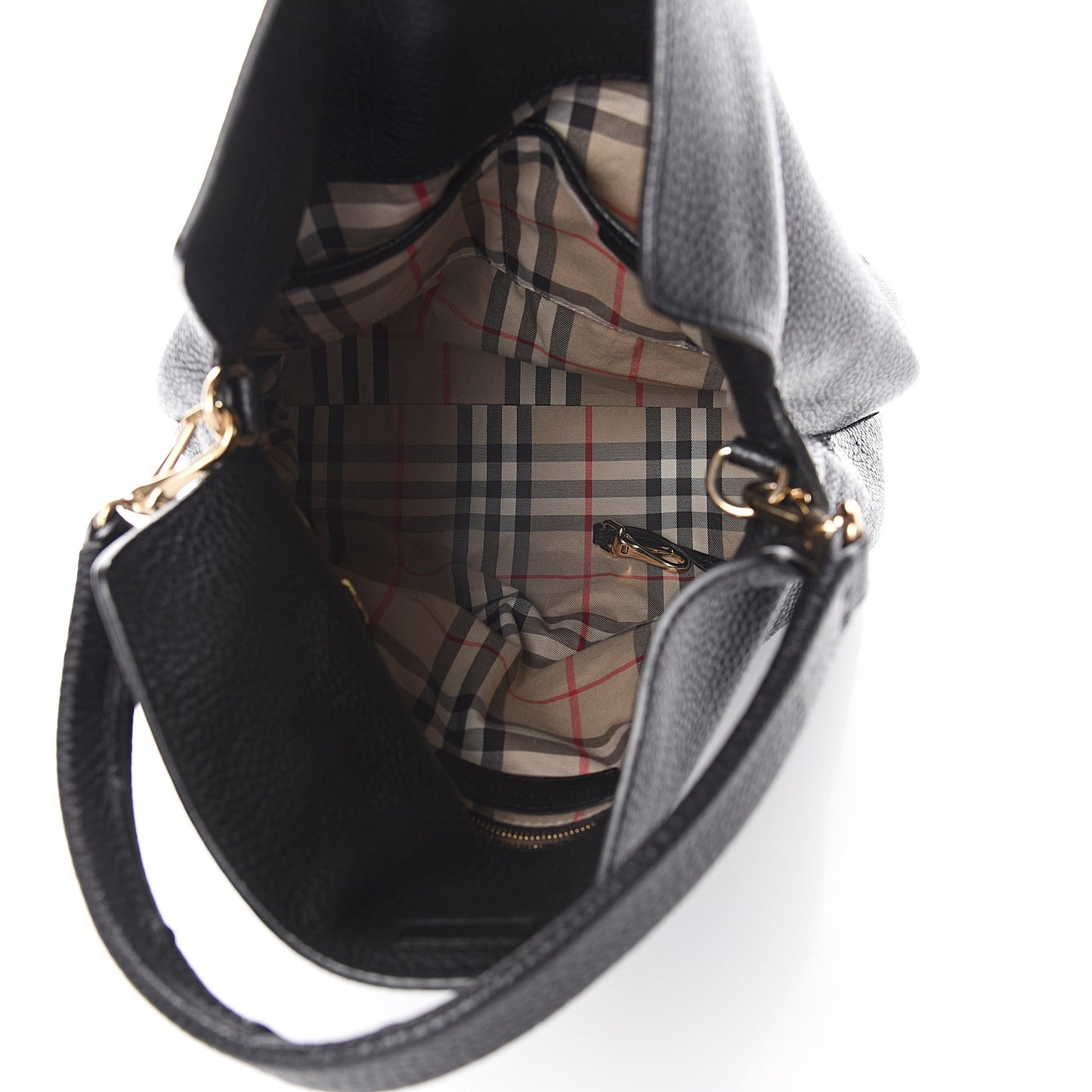 London Grainy Calfskin Medium Cale Hobo Black