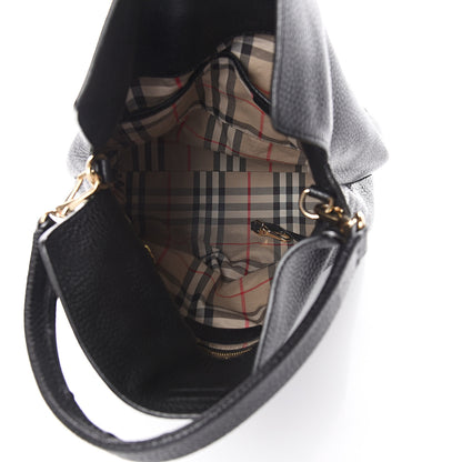 Burberry London Grainy Calfskin Medium Cale Hobo Black 4 of 8